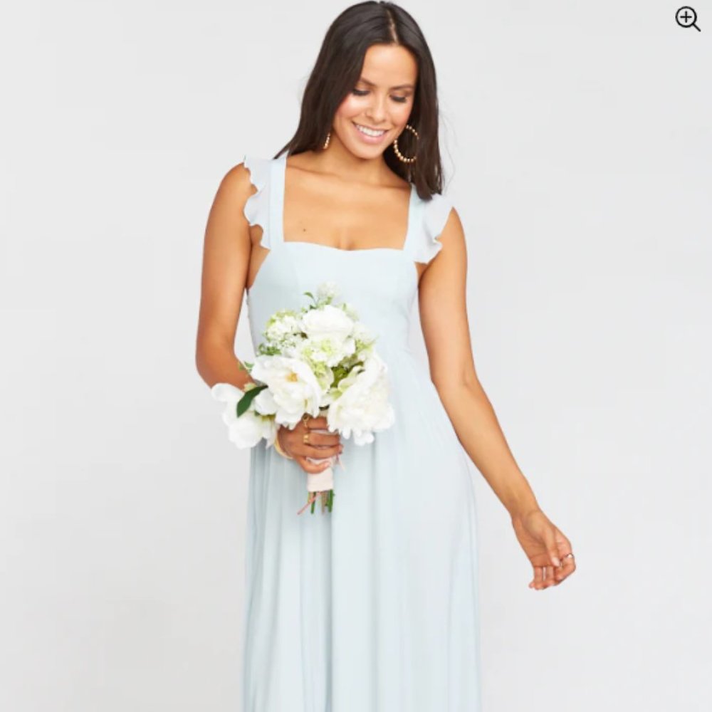 Show Me Your Mumu Icy Blue Chiffon June Maxi Dress